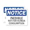 Signmission Inedible Not For Human Consumption, 10 in W x Rectangle, Vinyl Decal OS-2PACK-NS-D-710-L-13695 - alternate 1